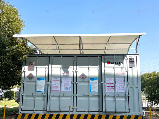 Container de carregamento de bateria exterior de capacidade personalizada com construção resistente ao fogo e regulação inteligente da temperatura