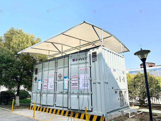 Energia solar sustentável gerada em contêineres