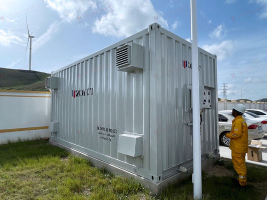 Container de energia solar de 20 pés Hc cinza Container de porta lateral aberta para armazenamento de energia
